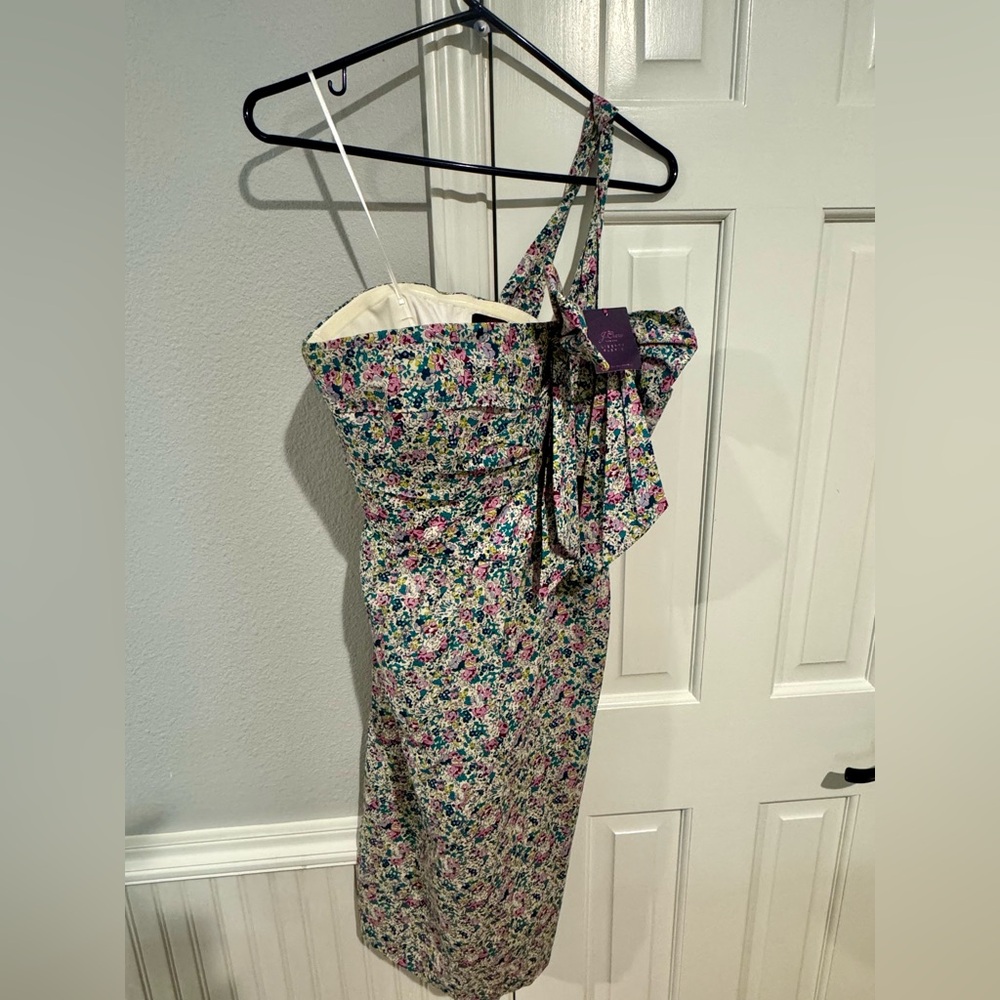 Jcrew Liberty Fabric One Shoulder Mini Dress